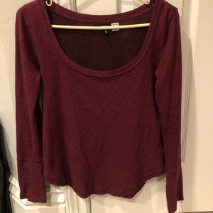 Urban Outfitters, BDG red knitted long sleeve top